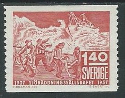 1957 SVEZIA SALVATAGGIO MARITTIMO 140 ORE MH * - ZX8.2 - Unused Stamps