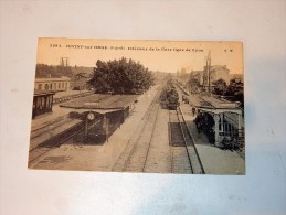 Carte Postale Ancienne : JUVISY SUR ORGE : Interieur De La Gare, Ligne De Lyon, Train, En 1923 - Juvisy-sur-Orge