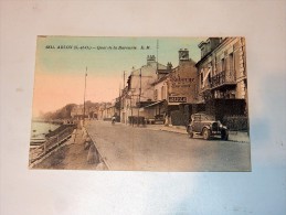 Carte Postale Ancienne : ABLON : Quai De La Baronnie, Auberge De La Baronnie, Voiture, Publicité Suze, , En 1933 - Ablon Sur Seine