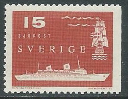 1958 SVEZIA COLLEGAMENTI POSTALI MARITTIMI 15 D. TRE LATI MNH ** - ZX8.4-2 - Unused Stamps
