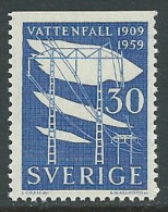 1959 SVEZIA ENERGIA ELETTRICA 30 ORE D. TRE LATI MNH ** - ZX8.5 - Unused Stamps