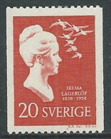 1958 SVEZIA SELMA LAGERLOF 20 ORE MNH ** - ZX8.6 - Nuevos