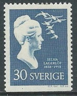 1958 SVEZIA SELMA LAGERLOF 30 ORE D. TRE LATI MNH ** - ZX8.6-2 - Nuevos