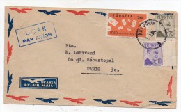 Lettre Par Avion Turquie France 1959 - Beyoglu (Istanbul) Pour Paris - Brieven En Documenten