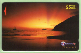 Fiji - 2000 Dawn & Dusk - $5 Ship - "33FJC" - FIJ-163c - VFU - Fidji