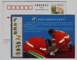 Emergency First Aid,Artificial Respiration,CN06 Pingdingshan The 5th International Mine Rescue Contest Pre-stamped Card - First Aid