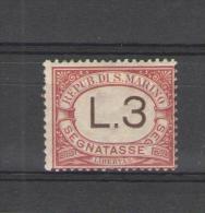 SAN MARINO 1897-1919 SEGNATASSE 3 LIRE * LNH - Timbres-taxe