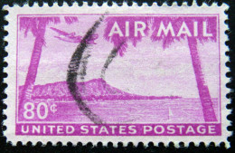 USA 1952 80c Diamond Head , Honolulu , Hawaii USED ScottC46 CV$1.40 - 2a. 1941-1960 Usados