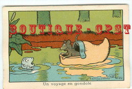 ACHAT DIRECT < BENJAMIN  RABIER  - VOYAGE En GONDOLE - SOURIS Et SABOT - PUBLICITE PHARMACIE < BOISSON PICARD Au DOS - Rabier, B.