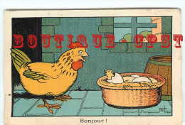 ACHAT DIRECT < BENJAMIN  RABIER  - POULE Et POUSSIN - PUBLICITE PHARMACIE < BOISSON PICARD Au DOS - Rabier, B.