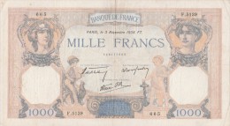 - BILLETS -  1000 F - CERES ET MERCURE -  N°- F 5139 - 665 - 3 NOVEMBRE 1938 FT - - 1 000 F 1927-1940 ''Cérès Et Mercure''