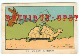 ACHAT DIRECT < BENJAMIN  RABIER  - GRENOUILLE Sur Une TORTUE - PUBLICITE PHARMACIE < BOISSON PICARD Au DOS - Rabier, B.