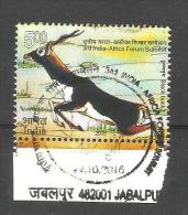 INDIA, 2015, FIRST DAY CANCELLED, 3rd India Africa Forum Summit, Fauna, Animals, Deer,  Wild, 1 V - Gebruikt