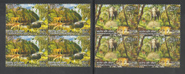 INDIA, 2015,  Centenary Of Zoological Survey Of India, Elephant, Tiger, Deer, Set 2 V, Block Of 4, MNH, (**) - Unused Stamps