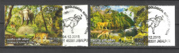 INDIA, 2015, FIRST DAY CANCELLED,  Centenary Of Zoological Survey Of India, Elephant, Tiger, Deer, Set 2 V, - Gebruikt