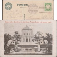 Bavière 1906. Carte, Entier Postal TSC. Exposition De Nuremberg 1906. Hall De L'art. Statues De Pélicans - Pélicans