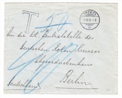 Heimat AR Trogen 1.12.1915 Taxierter Rotes Kreuz Brief Nach Berlin - Covers & Documents