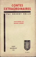Contes Extraordinaires, Ernest Hello, Préface De Georges Legrand Durendal, 1934, 208 Pages - Belgische Schrijvers