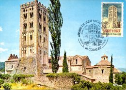 FRANCE. N°2351 De 1985 Sur Carte Maximum. Abbaye De Saint-Michel-de-Cuxa. - Abbayes & Monastères