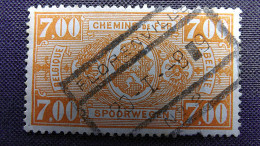 Belgien Eisenbahnpaketmarke 163 Oo/used, Wappen, Wertziffern Im Rechteck. - Otros & Sin Clasificación