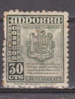 ANDORRA ESPAÑOLA. USADO - USED. CON ROTURA - DEFECTO. - Used Stamps