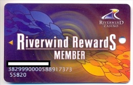 Riverwind Casino, Norman, OK,  U.S.A., Older Used Slot Or Player´s Card,  # Riverwind-1 - Casinokarten