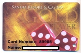 Sandia Resort & Casino, Alburquerque, NM,  U.S.A., Older Used Slot Or Player´s Card,  Sandia-2a - Casinokarten