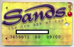 Sands Casino Hotel,  Atlantic City, NJ, U.S.A., Older Used Slot Or Player´s Card, Sands-6a - Casinokarten