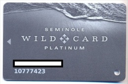 Seminole Casino, Florida,  U.S.A. Older Used Slot Or Player´s Card, # Seminole-1 - Casinokarten