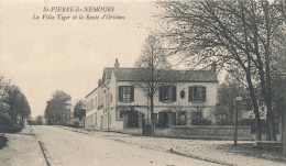 ( CPA 77 )  ST-PIERRE-LES-NEMOURS  /  La Villa Tiger Et La Route D'Orléans - - Saint Pierre Les Nemours