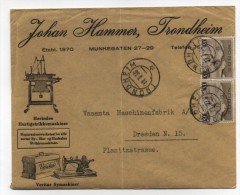 Norway/Germany SEWING MACHINE ADVERTISING COVER 1936 - Covers & Documents