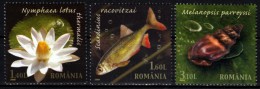 Rumänien 2008 MiNr. 6334/ 6336  **/ Mnh  Naturschutzgebiet Pârâul Petea - Neufs