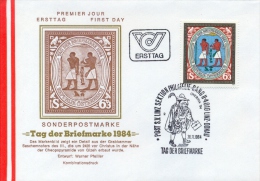 Austria 1984 FDC Stamp Day: Seschemnofer III Burial Chamber Detail From Pyramid Of Cheops - Archeologia