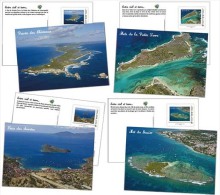 Lot De 4 Cartes Postales Timbrées - Guadeloupe - Collectors