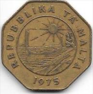 Malta 25 Cents 1975  Km 29  Vf - Malta