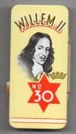 Etui à Cigares Vide -boite Métallique (tôle) "WILLEM II  N° 30" (10 Cigares )-vente En France SEITA - Cigar Cases