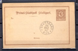 Carte Postale, Poste Privée De Stuttgart, Cheval Pferde Horse  Cavalo - Private & Local Mails