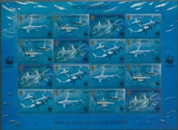 Montserrat 1999 WWF Hammerhai 1109/12 ZD-Bogen Postfrisch (C21971) - Montserrat