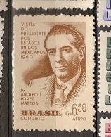 Brazil ** & Aereo, Visit Of The President Of  Mexico, 1960 (80) - Posta Aerea