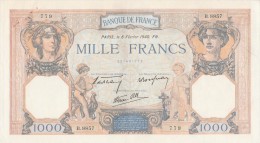 - BILLETS -  1000 F - CERES ET MERCURE -  N° .  B . 8857 . 779    -  8 FEVRIER 1940 - FN - - 1 000 F 1927-1940 ''Cérès Et Mercure''