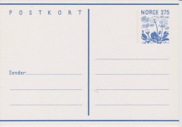 Norway Postal Stationery 1982 Flora - Flower - Blue ** - Postwaardestukken