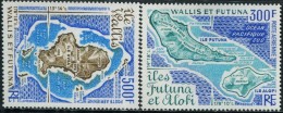 AS3902 Wallis Futuna 1978 Island Map 2v MNH - Geography