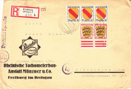 Allemagne - Occupation - Zone Française - Lettre Recommandée De 1946 ° - Oblit Freiburg - Exp Vers Schonungen - Sonstige & Ohne Zuordnung