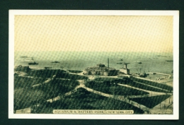 USA  -  New York  Aquarium And Battery Park  Unused Vintage Postcard As Scan (Lumitone) - Parken & Tuinen