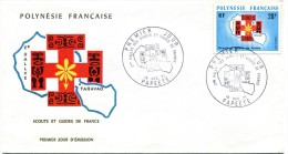 Polynésie - FDC  Yvert 91 Scouts Et Guides De France - R 1977 - FDC