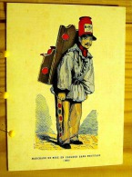 MARCHAND DE MISE EN COULEUR SANS FROTTAGE (1850) VERSO PUBLICITE DELRUE CHIMICOLOR SCAN R/V - Vendedores Ambulantes