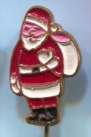 SANTA CLAUS - Vintage Pin, Badge - Weihnachten