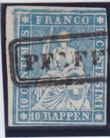 Heimat LU PFAFFAU (186?) Langstempel Auf Strubel Zu#23G Angeschnitten - Used Stamps