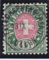 Heimat LU LUZERN 1885-09-13 Voll-Stempel Auf Telegraphen-Marke Zu#17 1Fr. - Telegraafzegels