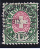 Heimat LU LUZERN 1885-09-13 Voll-Stempel Auf Telegraphen-Marke Zu#17 1Fr. - Télégraphe